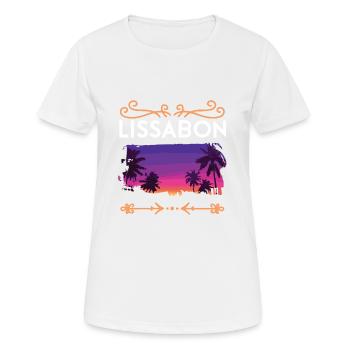 Lisbonne - T-shirt respirant Femme - blanc - Devant - AI Model Female 172 dark (172cm)