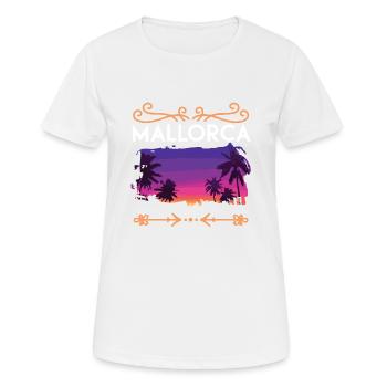 Mallorca - Frauen T-Shirt atmungsaktiv - Weiß - Vorne - AI Model Female 172 dark (172cm)