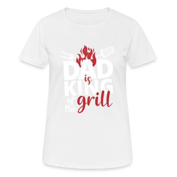 Papa Père Grill Barbecue - T-shirt respirant Femme - blanc - Devant - AI Model Female 172 dark (172cm)