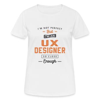 UX Designer Funny Job Title Profession - Women's Breathable T-Shirt - white - Front - AI Model Female 172 dark (172cm)
