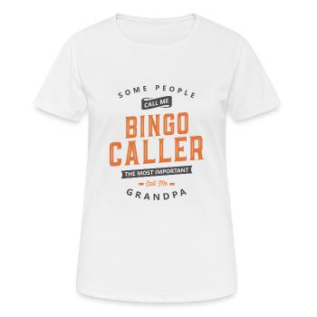 Bingo Caller Funny Job Title Profession - Women's Breathable T-Shirt - white - Front - AI Model Female 172 dark (172cm)