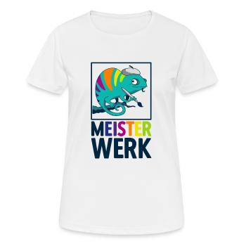 Painter Painting Masterpiece Artwork Chameleon - Women's Breathable T-Shirt - white - Front - AI Model Female 172 dark (172cm)