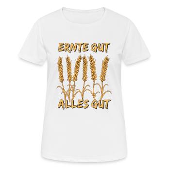 ERNTE GUT ALLES GUT - Frauen T-Shirt atmungsaktiv - Weiß - Vorne - AI Model Female 172 dark (172cm)