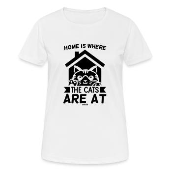 Animal Shelter Cat Cat Friend Gift - Women's Breathable T-Shirt - white - Front - AI Model Female 172 dark (172cm)