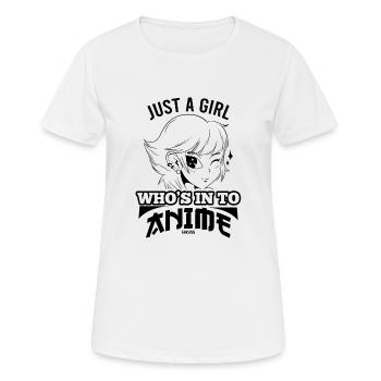 Anime Fille Manga Fille Dicton - T-shirt respirant Femme - blanc - Devant - AI Model Female 172 dark (172cm)