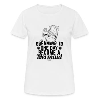 Sirène - T-shirt respirant Femme - blanc - Devant - AI Model Female 172 dark (172cm)