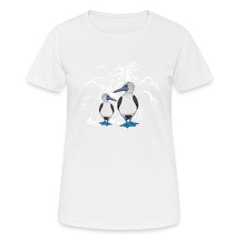 Seevögel Blaufußtölpel - Frauen T-Shirt atmungsaktiv - Weiß - Vorne - AI Model Female 172 dark (172cm)