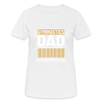 Gymnastik Vater Scan für die Zahlung lustig - Frauen T-Shirt atmungsaktiv - Weiß - Vorne - AI Model Female 172 dark (172cm)