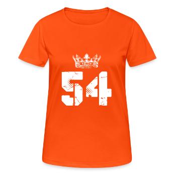 54 Number crown - Women's Breathable T-Shirt - neon orange - Front - AI Model Female 172 dark (172cm)