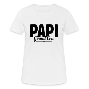 Papi Grand Cru Anniversaire Cadeau De Noël Amour - T-shirt respirant Femme - blanc - Devant - AI Model Female 172 dark (172cm)