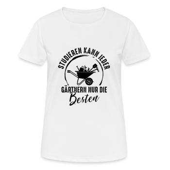 Garten Spruch Schrebergarten Gartenarbeit Gärtner - Frauen T-Shirt atmungsaktiv - Weiß - Vorne - AI Model Female 172 dark (172cm)