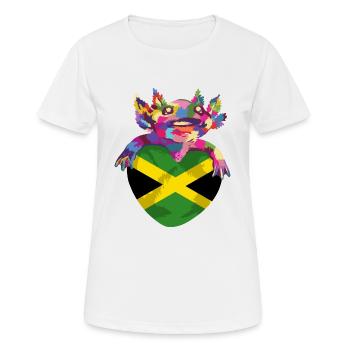 Drapeau jamaïcain Drapeau jamaïcain Jamaïque Vintage - T-shirt respirant Femme - blanc - Devant - AI Model Female 172 dark (172cm)