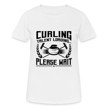 Curling Talent Loading Please Wait - Frauen T-Shirt atmungsaktiv - Weiß - Vorne - AI Model Female 172 dark (172cm)