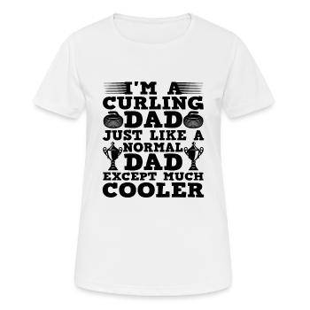Cool Curling Dad - Women's Breathable T-Shirt - white - Front - AI Model Female 172 dark (172cm)