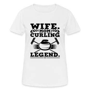 Femme Maman Curling Légende - T-shirt respirant Femme - blanc - Devant - AI Model Female 172 dark (172cm)