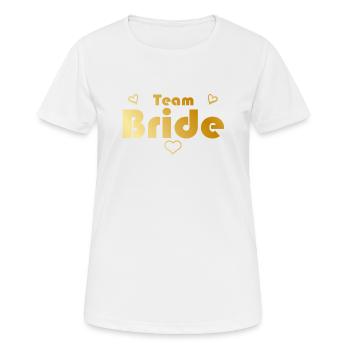 Équipe Bride Or - T-shirt respirant Femme - blanc - Devant - AI Model Female 172 dark (172cm)