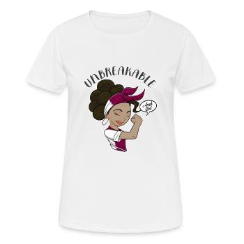 Arab Girl Unbreakable I Arab Heritage I Qatar Flag - Frauen T-Shirt atmungsaktiv - Weiß - Vorne - AI Model Female 172 dark (172cm)