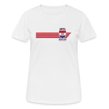 Croatie Hrvatska Patriotism Football Fan Jersey - T-shirt respirant Femme - blanc - Devant - AI Model Female 172 dark (172cm)
