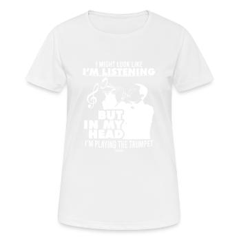 Trompete Musikverein Musiklehrer - Frauen T-Shirt atmungsaktiv - Weiß - Vorne - AI Model Female 172 dark (172cm)