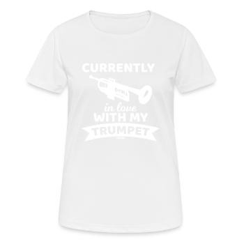 Brass Music Trompette Brass - T-shirt respirant Femme - blanc - Devant - AI Model Female 172 dark (172cm)