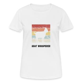 Ziege Ziegen Flüsterer - Frauen T-Shirt atmungsaktiv - Weiß - Vorne - AI Model Female 172 dark (172cm)