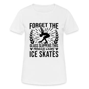 This Princess Wears Ice Skates - Frauen T-Shirt atmungsaktiv - Weiß - Vorne - AI Model Female 172 dark (172cm)
