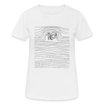 Photographie Lineart Camera Camera Photographe - T-shirt respirant Femme - blanc - Devant - AI Model Female 172 dark (172cm)