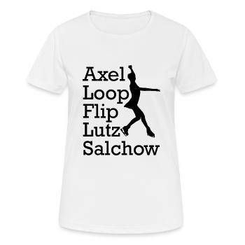 Funny Ice Figure Skating Jumps Fan Lover - Frauen T-Shirt atmungsaktiv - Weiß - Vorne - AI Model Female 172 dark (172cm)