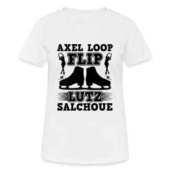 Funny Ice Figure Skating Jumps Fan Lover - Frauen T-Shirt atmungsaktiv - Weiß - Vorne - AI Model Female 172 dark (172cm)