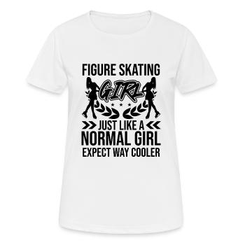 Figure Skating Girl Funny Ice Skating - Frauen T-Shirt atmungsaktiv - Weiß - Vorne - AI Model Female 172 dark (172cm)