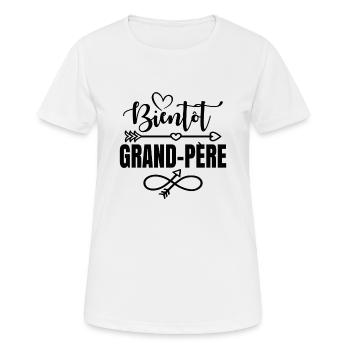 Bientôt Grand-père Idée Cadeau Amour Grossesse - T-shirt respirant Femme - blanc - Devant - AI Model Female 172 dark (172cm)