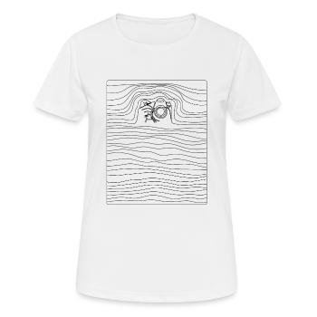 Photographie Lineart Graphics Photo Caméra Photographe - T-shirt respirant Femme - blanc - Devant - AI Model Female 172 dark (172cm)
