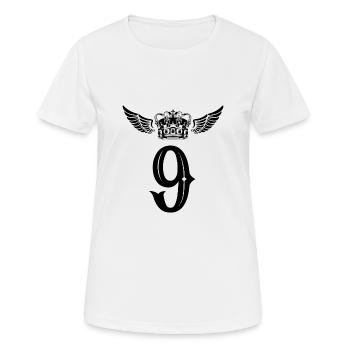 9 Zahl Krone - Frauen T-Shirt atmungsaktiv - Weiß - Vorne - AI Model Female 172 dark (172cm)
