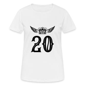 Couronne de 20 chiffres - T-shirt respirant Femme - blanc - Devant - AI Model Female 172 dark (172cm)