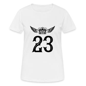 23 Number crown - Women's Breathable T-Shirt - white - Front - AI Model Female 172 dark (172cm)
