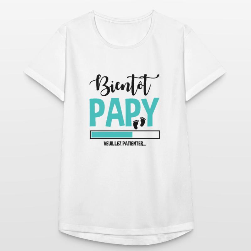 Bientôt Papy Idée Cadeau Citation Grossesse Papi T-shirt respirant Femme
