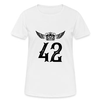 42 Couronne numérique - T-shirt respirant Femme - blanc - Devant - AI Model Female 172 dark (172cm)