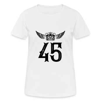 45 Couronne numérique - T-shirt respirant Femme - blanc - Devant - AI Model Female 172 dark (172cm)