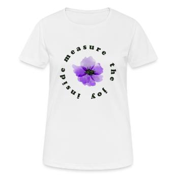 innerliche Freude - Frauen T-Shirt atmungsaktiv - Weiß - Vorne - AI Model Female 172 dark (172cm)