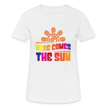 Here comes the sun - Women's Breathable T-Shirt - white - Front - AI Model Female 172 dark (172cm)