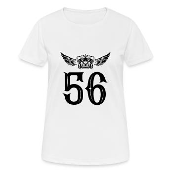 56 Couronne numérique - T-shirt respirant Femme - blanc - Devant - AI Model Female 172 dark (172cm)