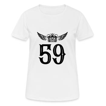 59 Couronne numérique - T-shirt respirant Femme - blanc - Devant - AI Model Female 172 dark (172cm)