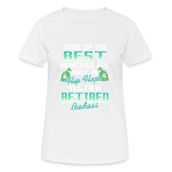 Les meilleurs souvenirs sont faits dans le thé Flip Flops - T-shirt respirant Femme - blanc - Devant - AI Model Female 172 dark (172cm)