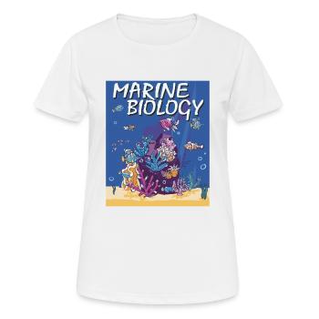 MARINE BIOLOGY - Frauen T-Shirt atmungsaktiv - Weiß - Vorne - AI Model Female 172 dark (172cm)