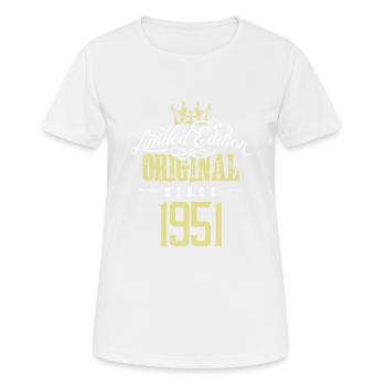 Édition limitée 1951 - T-shirt respirant Femme - blanc - Devant - AI Model Female 172 dark (172cm)