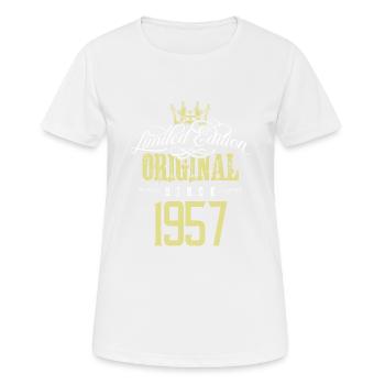 Édition limitée 1957 - T-shirt respirant Femme - blanc - Devant - AI Model Female 172 dark (172cm)
