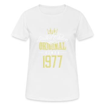 Édition limitée 1977 - T-shirt respirant Femme - blanc - Devant - AI Model Female 172 dark (172cm)