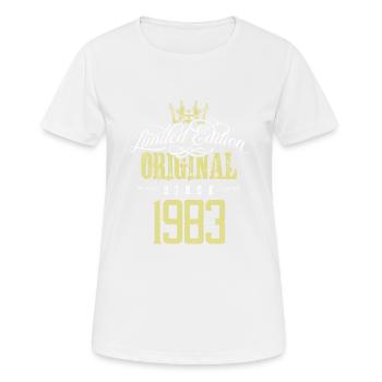 Édition limitée 1983 - T-shirt respirant Femme - blanc - Devant - AI Model Female 172 dark (172cm)