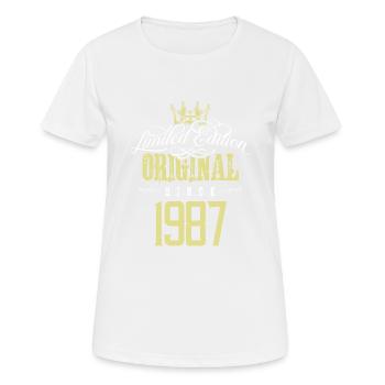 Édition limitée 1987 - T-shirt respirant Femme - blanc - Devant - AI Model Female 172 dark (172cm)
