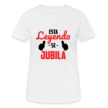 Esta Leyenda Se Jubila - T-shirt respirant Femme - blanc - Devant - AI Model Female 172 dark (172cm)
